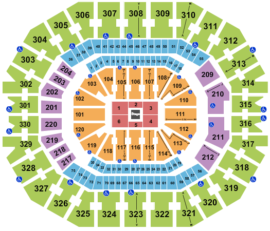 KFC Yum! Center Shane Gillis Seating Chart
